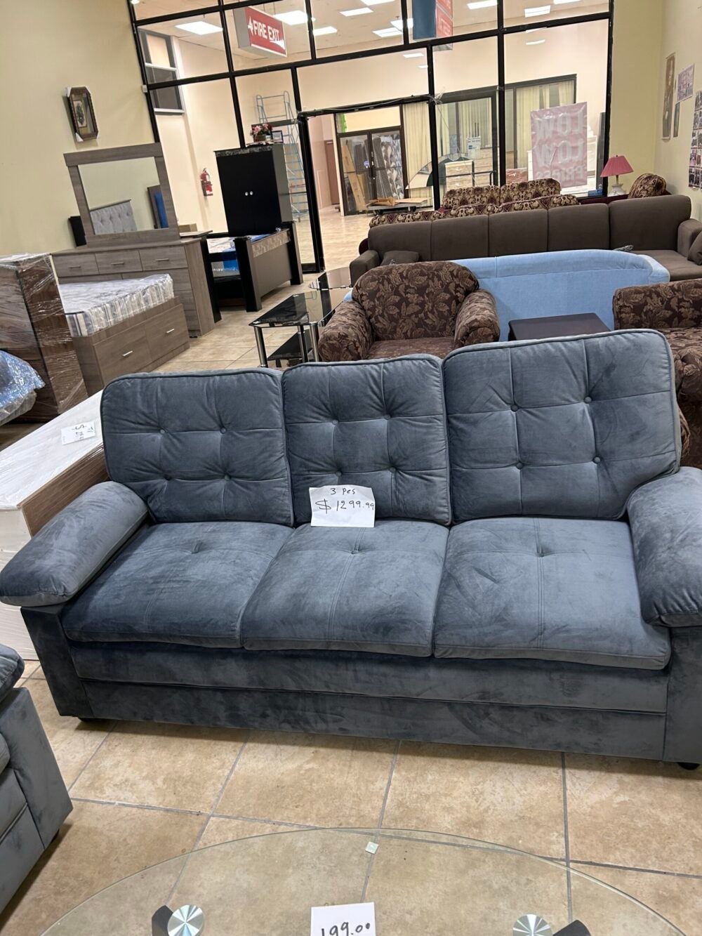 Light blue sofa set